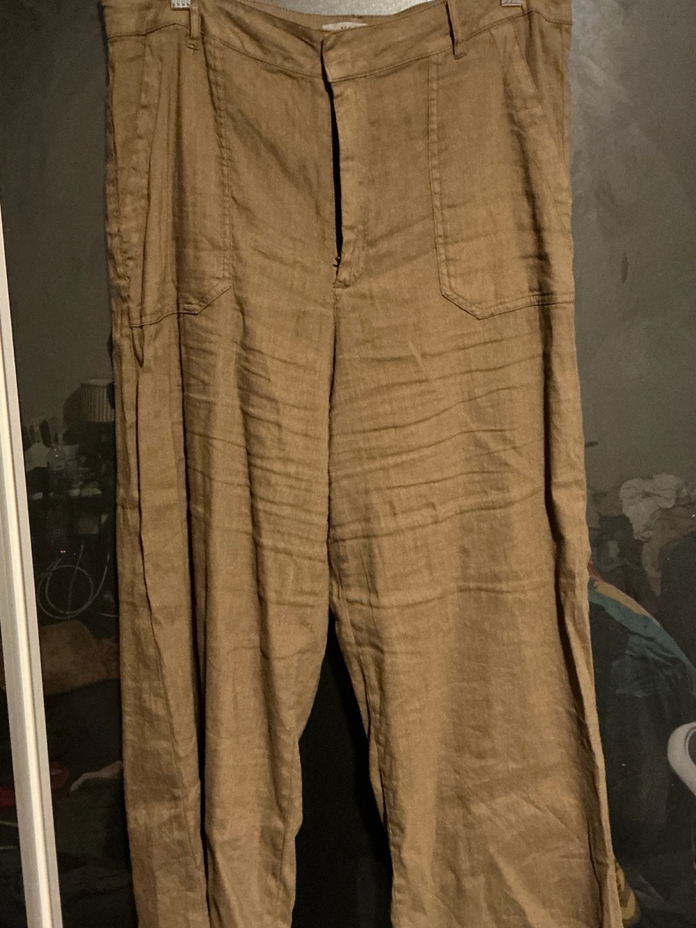 Kut from the Kloth Women's Khaki Linen-Blend Chinos